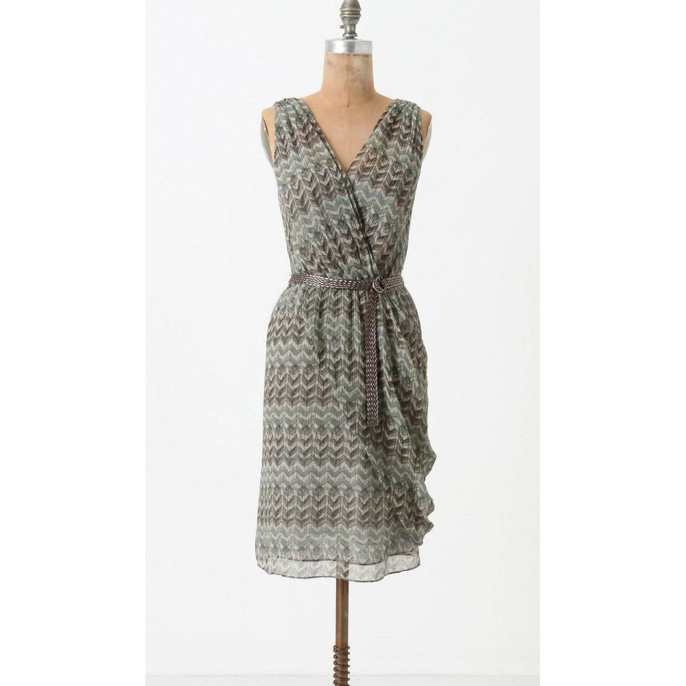 NWT Anthro We Love Vera Fletching Chiffon Dress 2